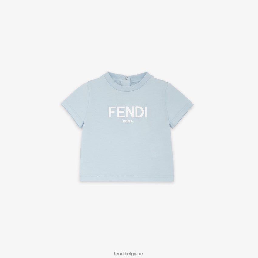 vêtements Fendi t-shirt bébé en jersey bleu clair enfants 8X8J2J2767 Fendi Sac
