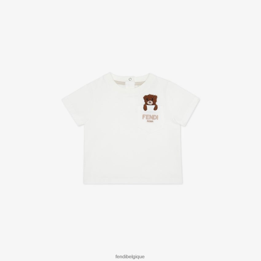 vêtements Fendi t-shirt bébé en jersey mode enfants 8X8J2J2832 Fendi Lunette De Soleil