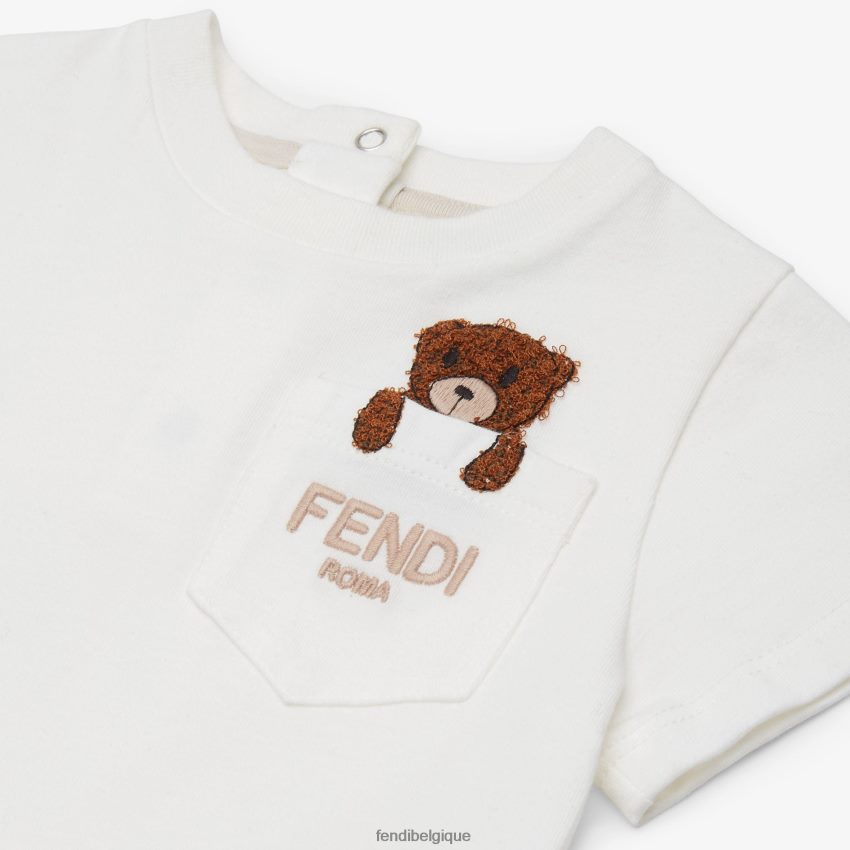 vêtements Fendi t-shirt bébé en jersey mode enfants 8X8J2J2832 Fendi Lunette De Soleil