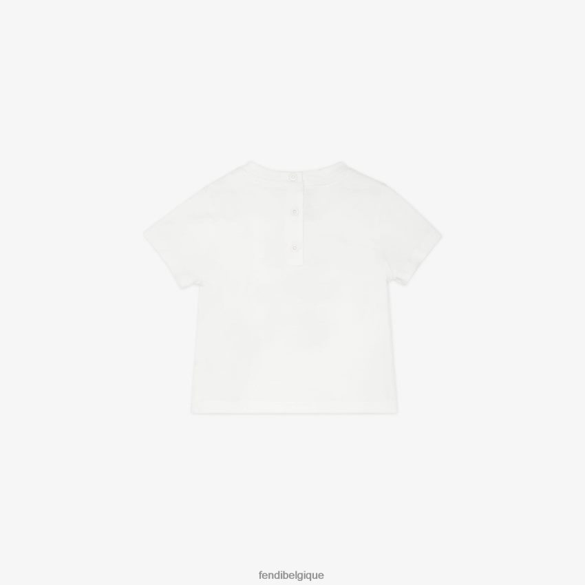 vêtements Fendi t-shirt ourson en jersey blanc enfants 8X8J2J2797 Fendi Sac