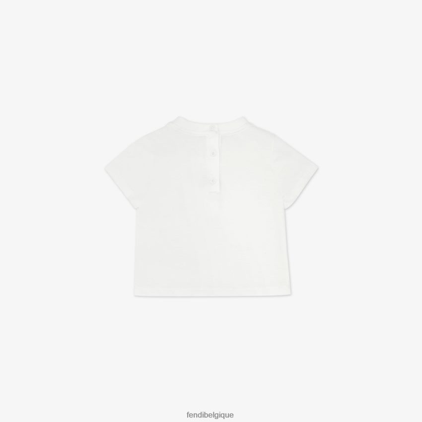 vêtements Fendi t-shirt rome en jersey blanc enfants 8X8J2J2798 Fendi Belgique