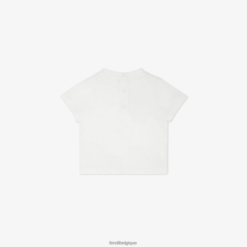 vêtements Fendi t-shirt rome en jersey blanc enfants 8X8J2J2810 Fendi Belgique