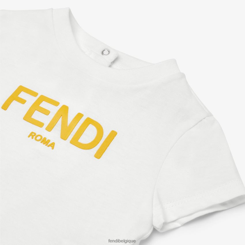 vêtements Fendi t-shirt rome en jersey blanc enfants 8X8J2J2810 Fendi Belgique