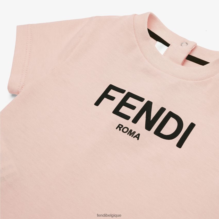 vêtements Fendi t-shirt rome en jersey rose enfants 8X8J2J2811 Fendi Lunette De Soleil