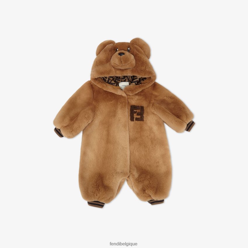 vêtements Fendi tabac colosheamink ours en peluche onesie mode enfants 8X8J2J2828 Fendi Belgique