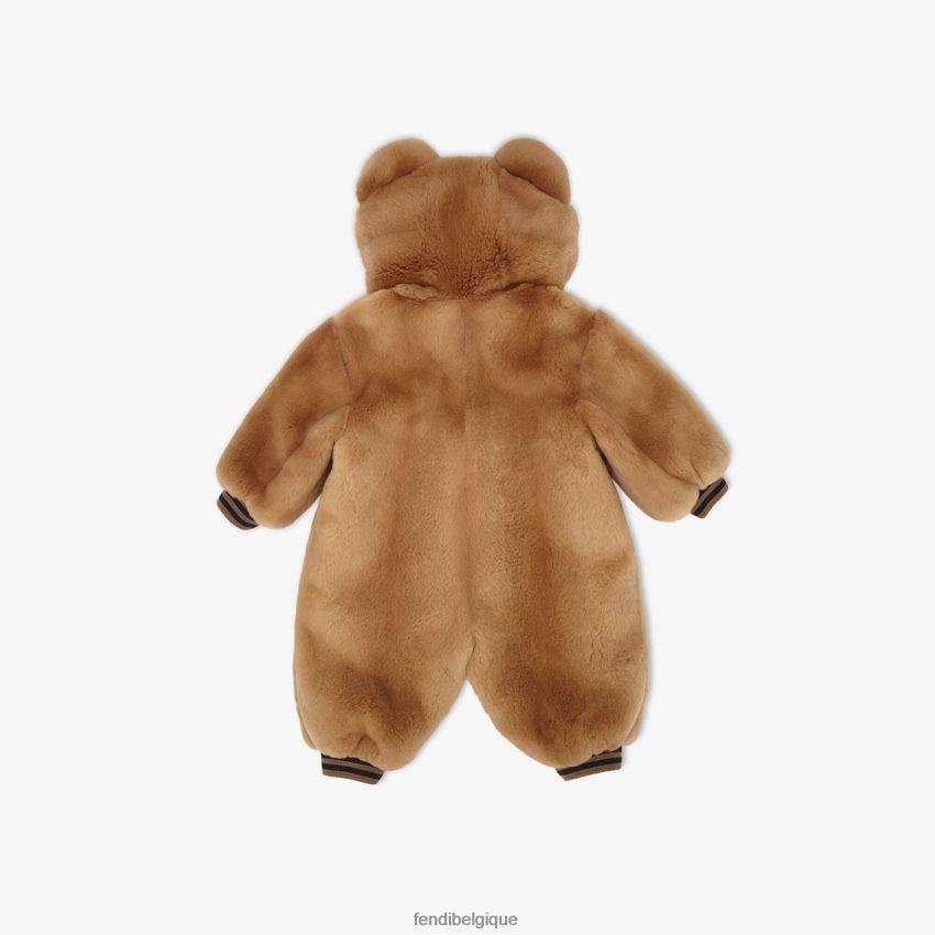 vêtements Fendi tabac colosheamink ours en peluche onesie mode enfants 8X8J2J2828 Fendi Belgique