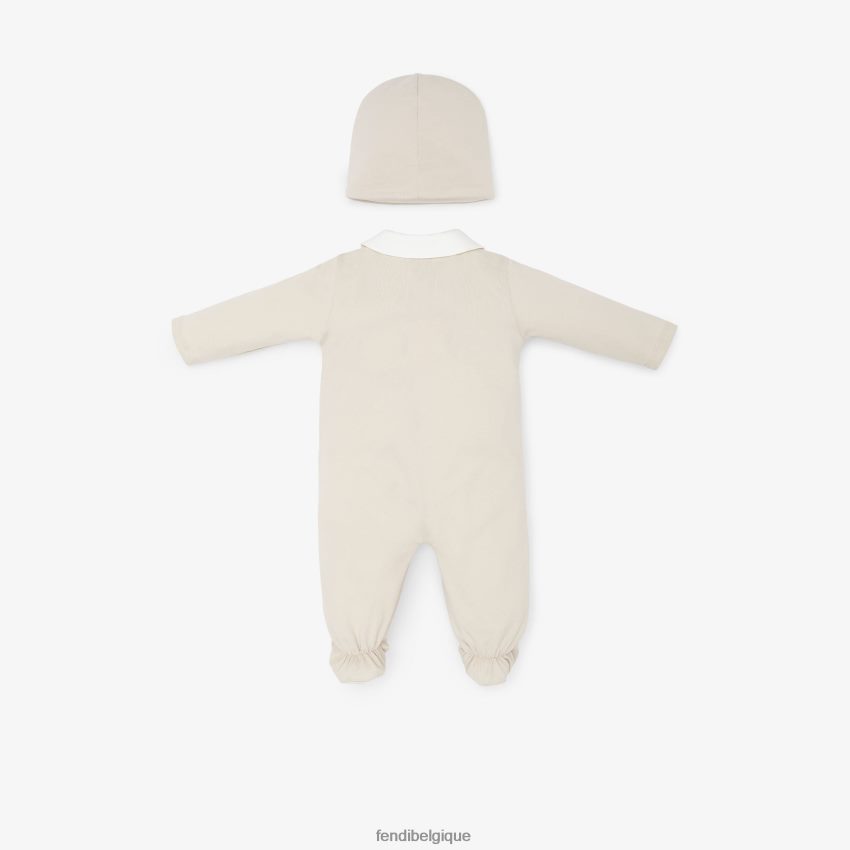vêtements Fendi trousse ourson en jersey beige enfants 8X8J2J2795 Fendi Belgique