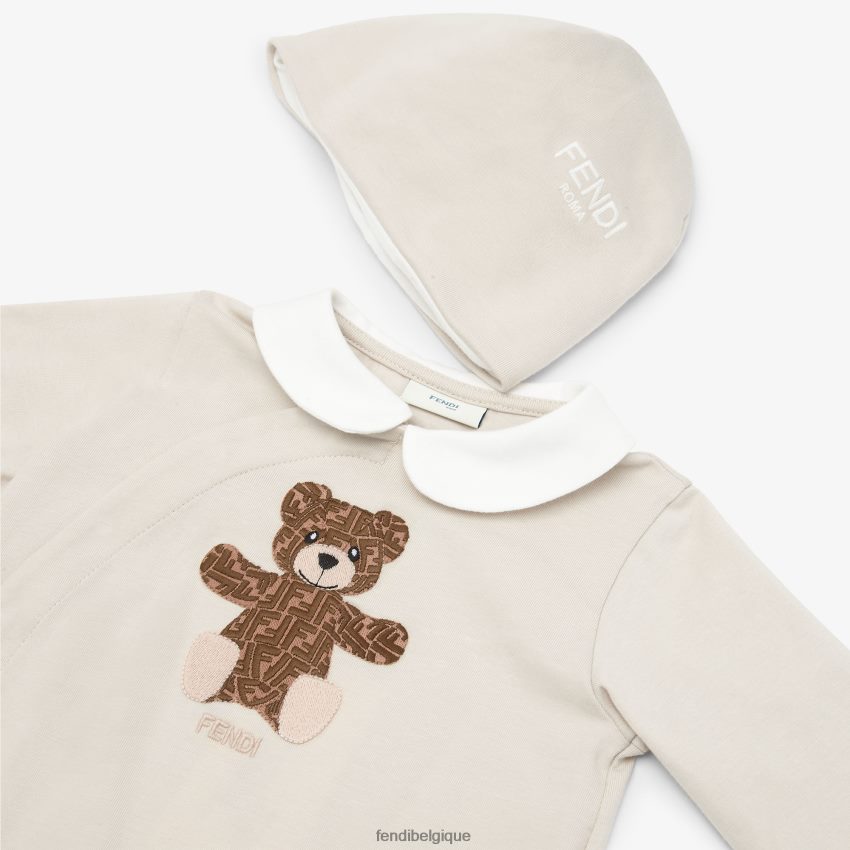 vêtements Fendi trousse ourson en jersey beige enfants 8X8J2J2795 Fendi Belgique