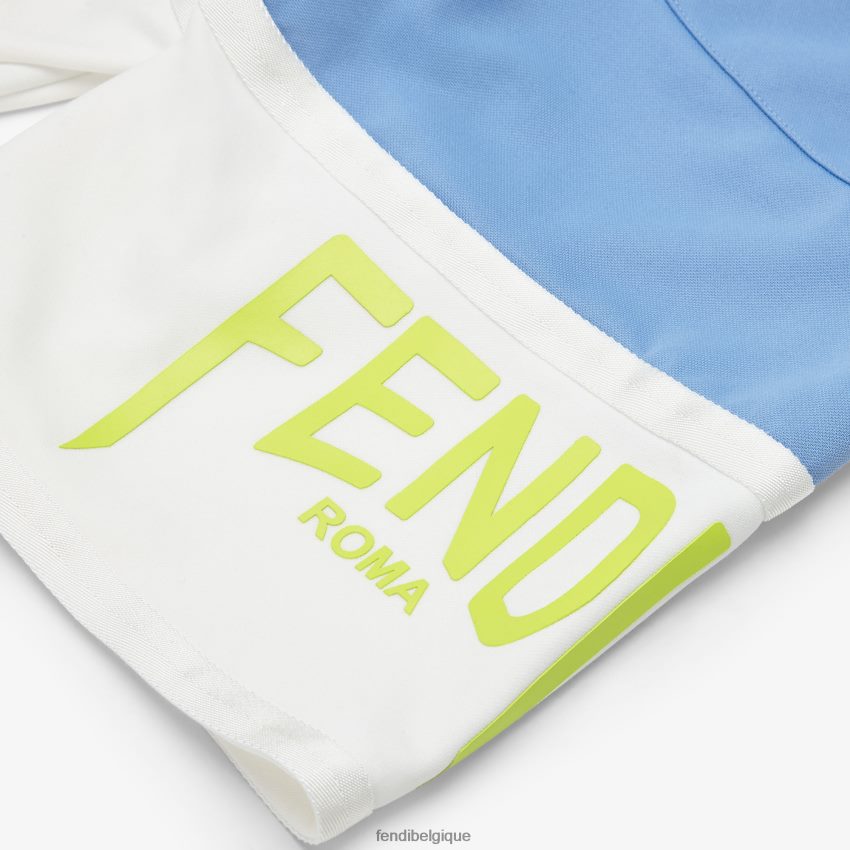 vêtements Fendi bermudas en acétate blanc enfants 8X8J2J2969 Fendi Belgique