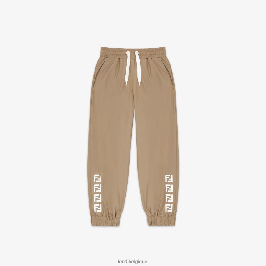 vêtements Fendi pantalon en coton technique avec logo ff beige enfants 8X8J2J2961 Fendi Lunette De Soleil