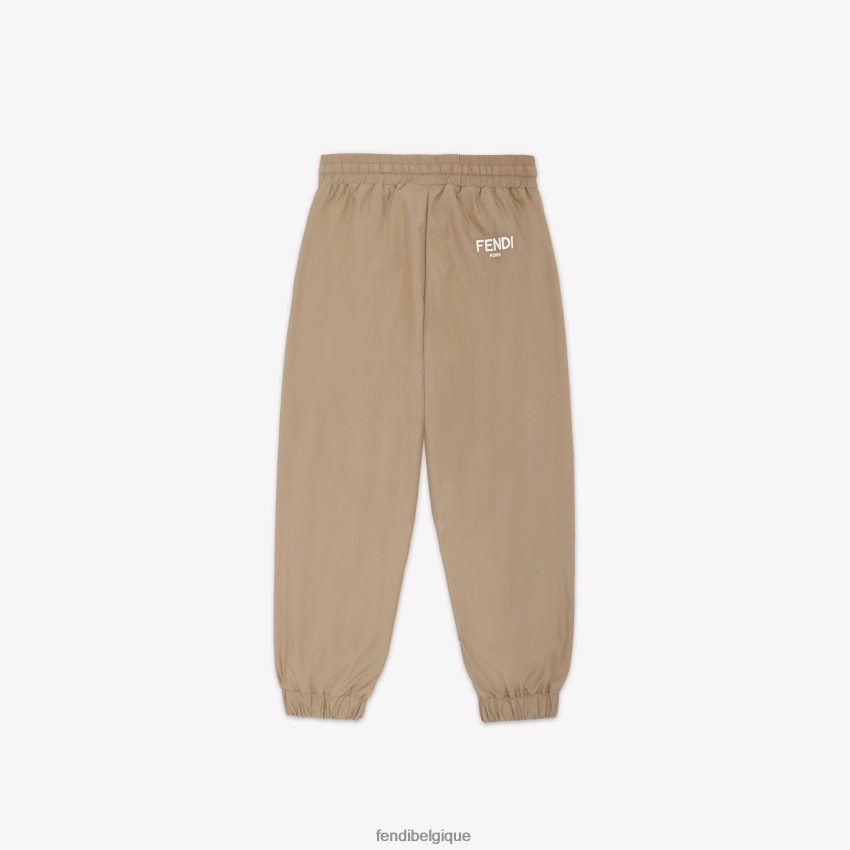 vêtements Fendi pantalon en coton technique avec logo ff beige enfants 8X8J2J2961 Fendi Lunette De Soleil
