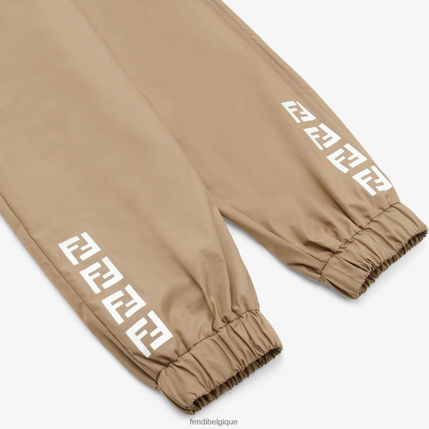 vêtements Fendi pantalon en coton technique avec logo ff beige enfants 8X8J2J2961 Fendi Lunette De Soleil