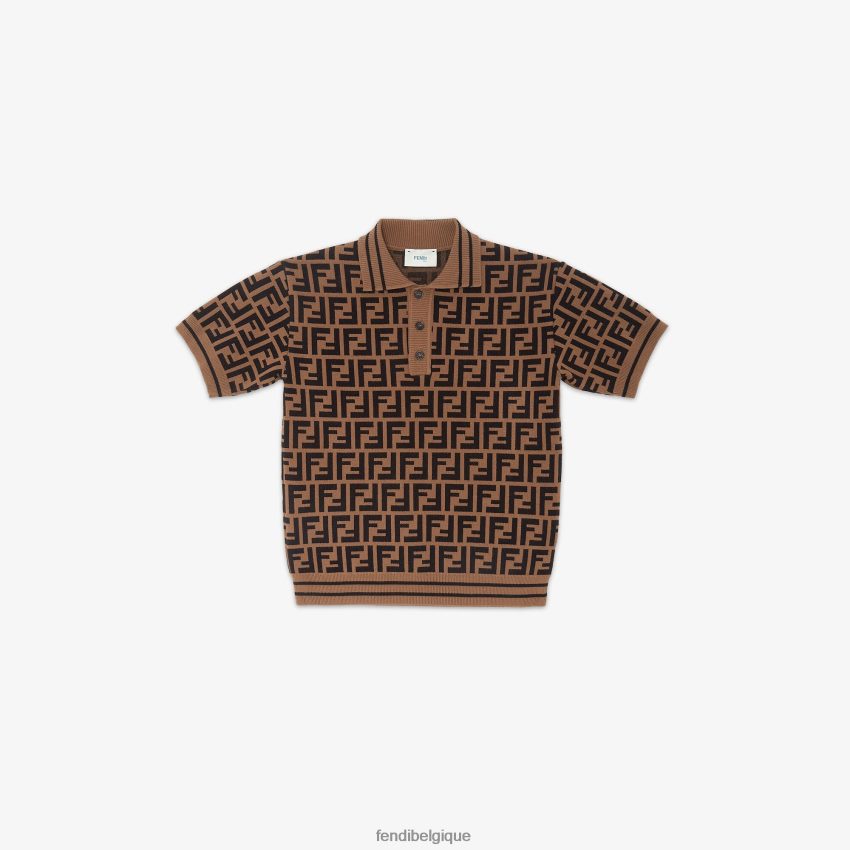 vêtements Fendi polo en maille avec ff all-over multicolore enfants 8X8J2J2958 Fendi Lunette De Soleil