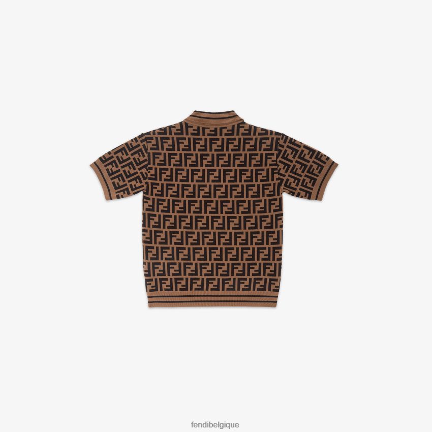vêtements Fendi polo en maille avec ff all-over multicolore enfants 8X8J2J2958 Fendi Lunette De Soleil