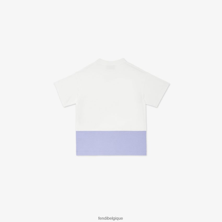 vêtements Fendi t-shirt en jersey à imprimé multiple blanc enfants 8X8J2J2964 Fendi Lunette De Soleil