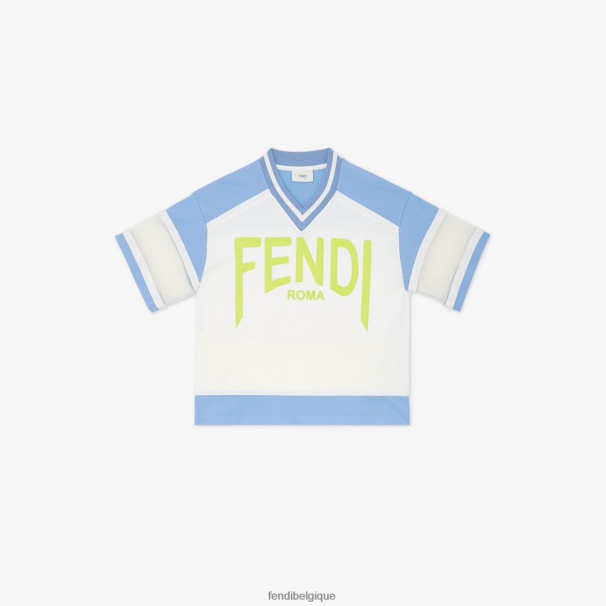 vêtements Fendi t-shirt long en acétate avec inscription blanc enfants 8X8J2J2968 Fendi Sac