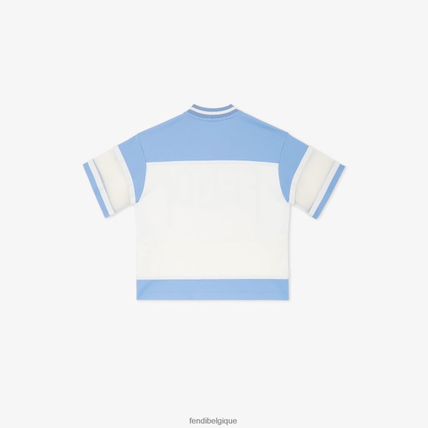 vêtements Fendi t-shirt long en acétate avec inscription blanc enfants 8X8J2J2968 Fendi Sac