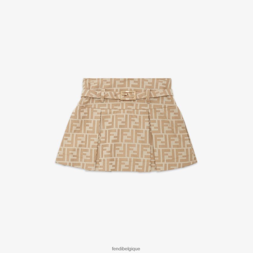 vêtements Fendi ff minijupe beige enfants 8X8J2J2899 Fendi Sac
