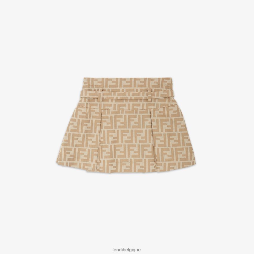 vêtements Fendi ff minijupe beige enfants 8X8J2J2899 Fendi Sac