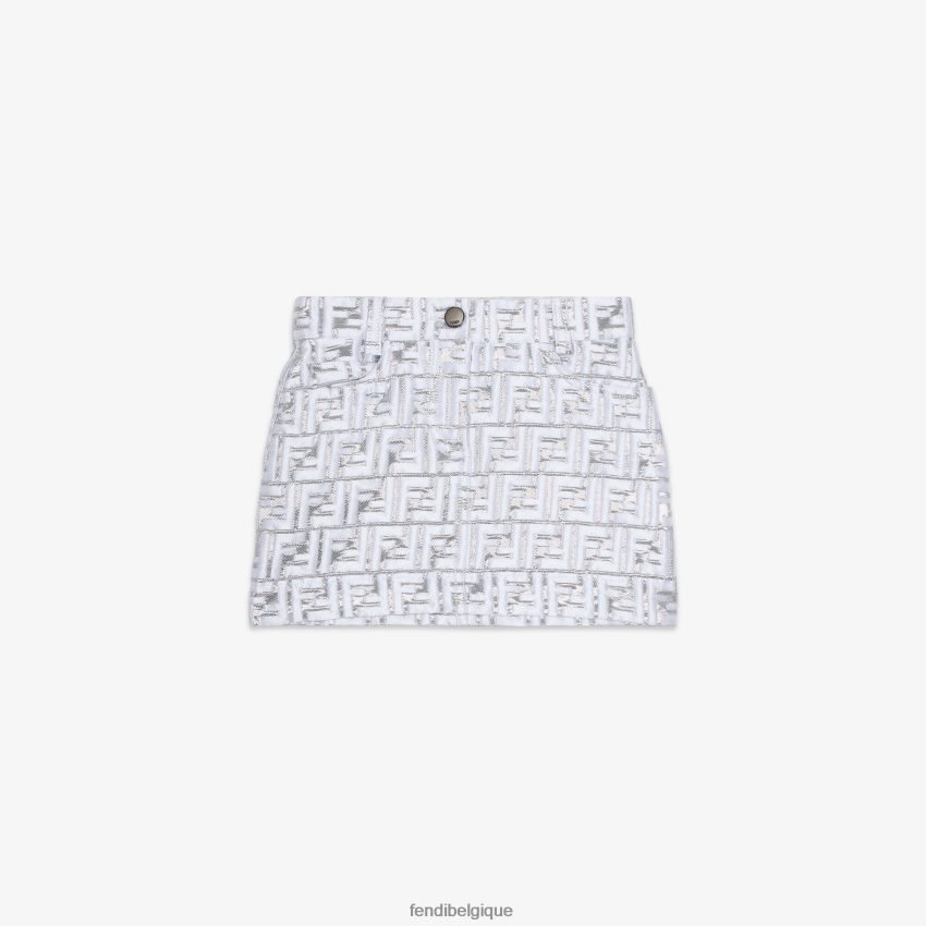vêtements Fendi jupe enfant en jacquard argent enfants 8X8J2J2866 Fendi Sac