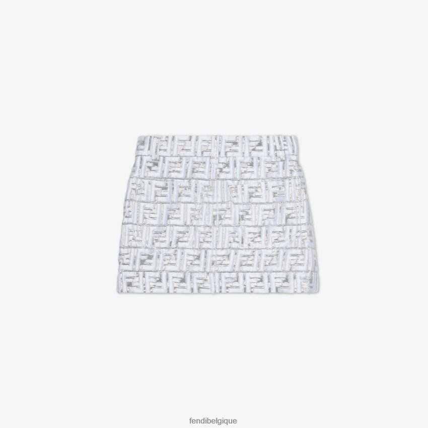 vêtements Fendi jupe enfant en jacquard argent enfants 8X8J2J2866 Fendi Sac