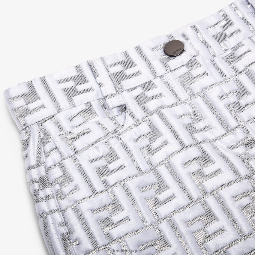 vêtements Fendi jupe enfant en jacquard argent enfants 8X8J2J2866 Fendi Sac