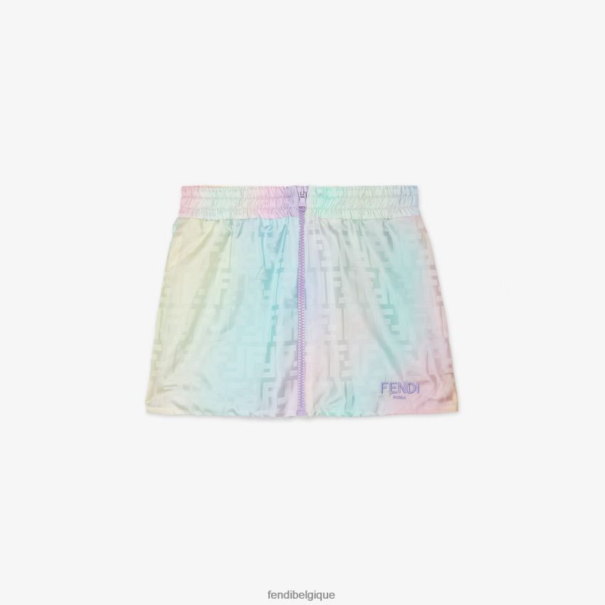 vêtements Fendi mini-jupe en nylon multicolore enfants 8X8J2J2877 Fendi Lunette De Soleil