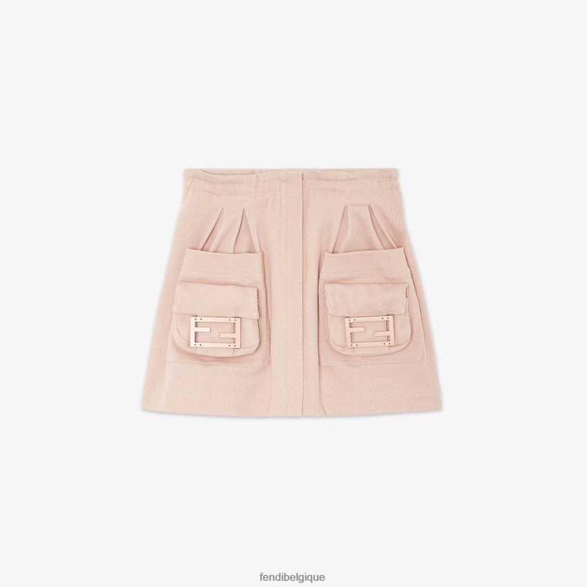 vêtements Fendi mini-jupe mini me en coton avec baguette rose enfants 8X8J2J2896 Fendi Sac