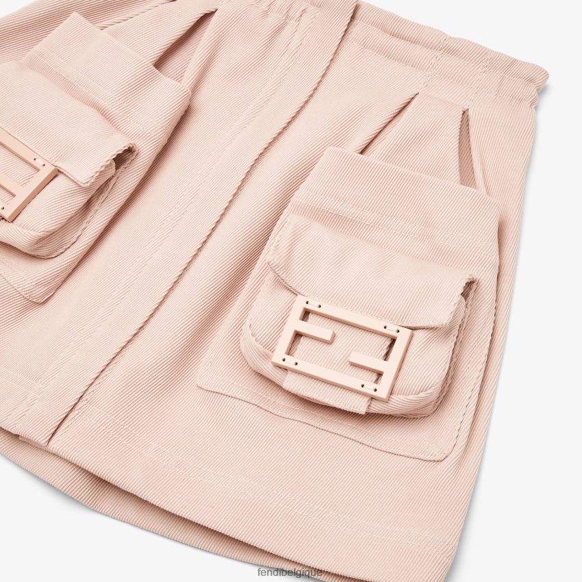 vêtements Fendi mini-jupe mini me en coton avec baguette rose enfants 8X8J2J2896 Fendi Sac