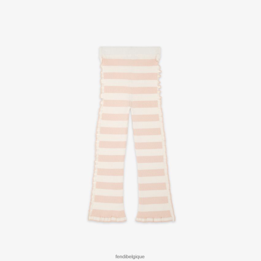 vêtements Fendi pantalon en tricot crème rose enfants 8X8J2J2892 Fendi Lunette De Soleil