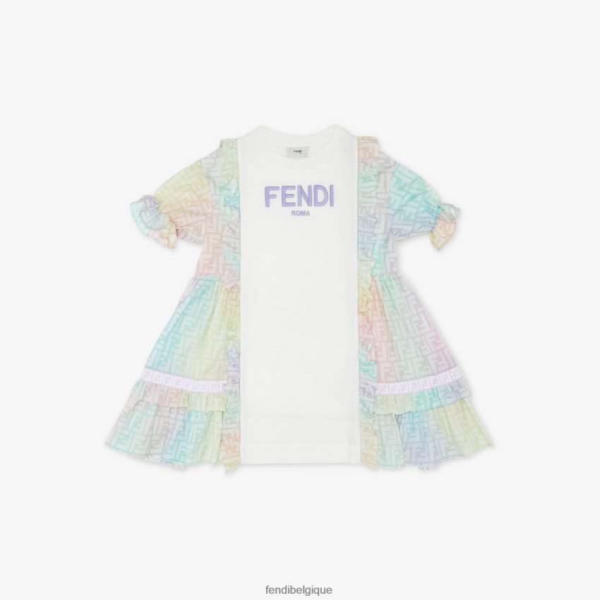 vêtements Fendi robe en jersey et popeline multicolore multicolore enfants 8X8J2J2874 Fendi Lunette De Soleil