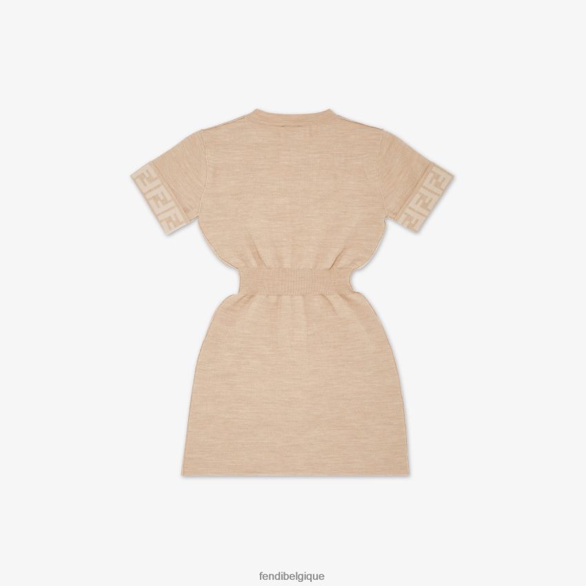 vêtements Fendi robe junior en tricot beige enfants 8X8J2J2844 Fendi Lunette De Soleil