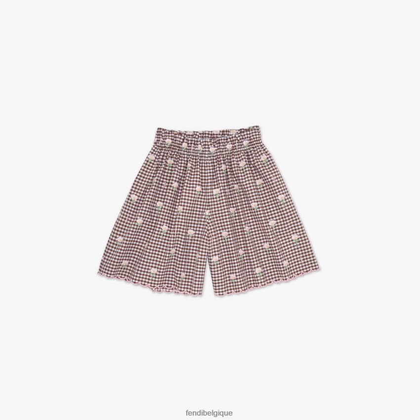 vêtements Fendi short en coton multicolore enfants 8X8J2J2933 Fendi Belgique