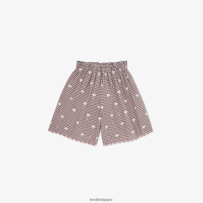 vêtements Fendi short en coton multicolore enfants 8X8J2J2933 Fendi Belgique