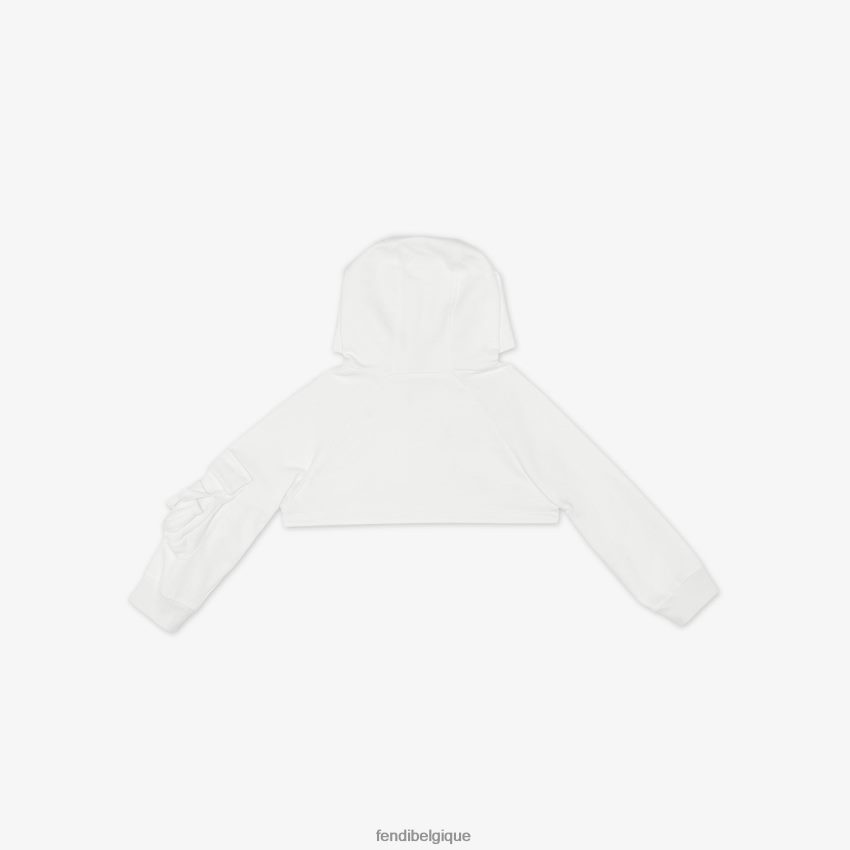 vêtements Fendi sweat court avec baguette blanc enfants 8X8J2J2904 Fendi Lunette De Soleil