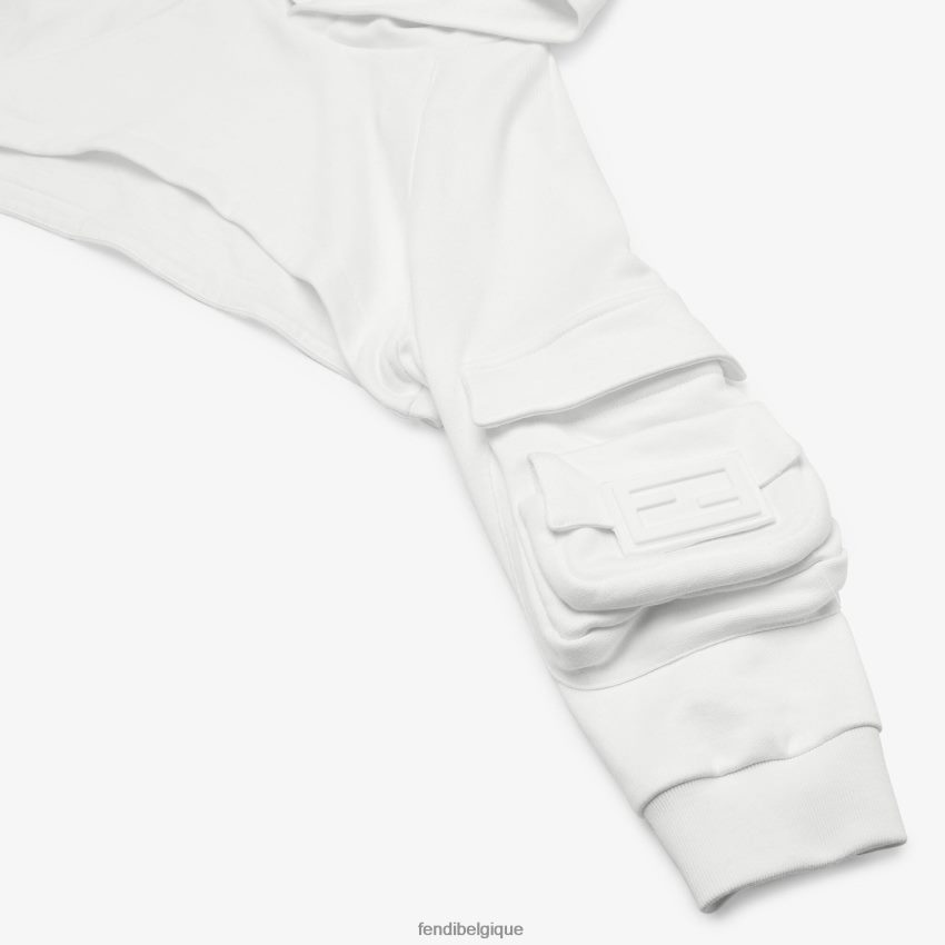 vêtements Fendi sweat court avec baguette blanc enfants 8X8J2J2904 Fendi Lunette De Soleil
