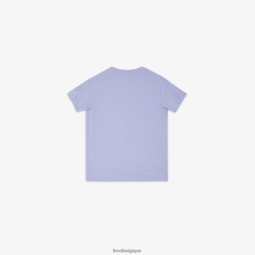 vêtements Fendi t-shirt en jersey lilas à imprimé multiple multicolore enfants 8X8J2J2876 Fendi Belgique