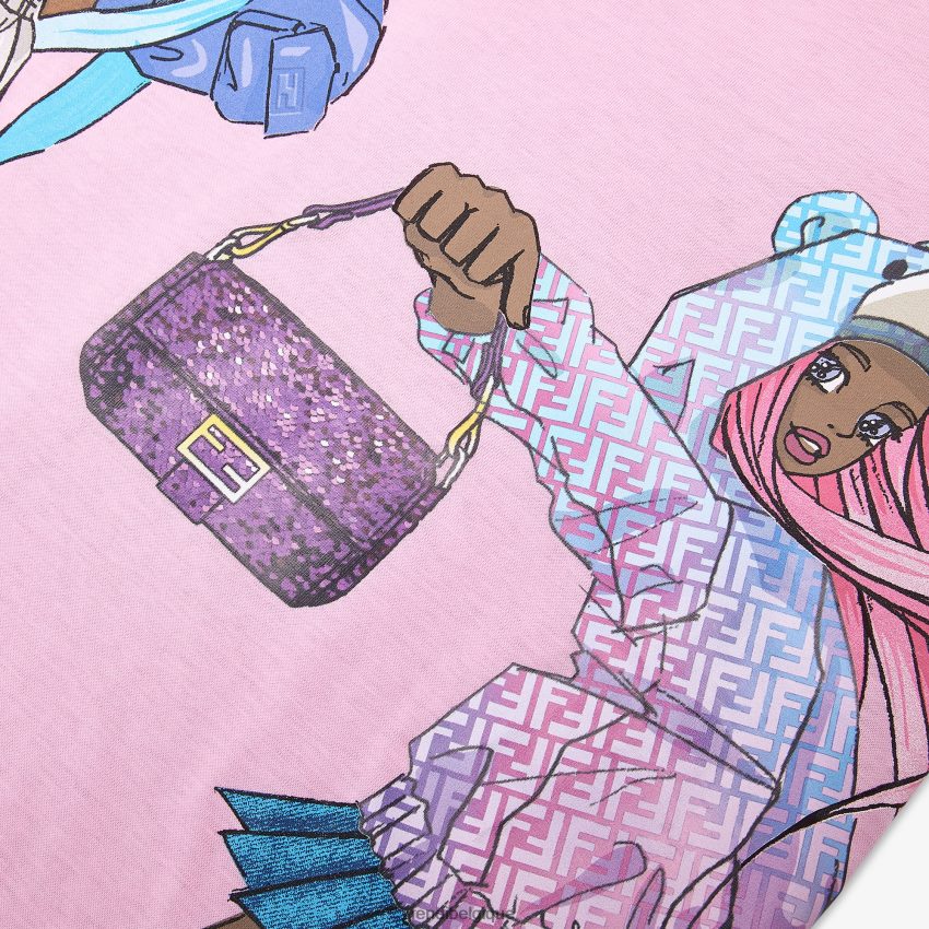 vêtements Fendi t-shirt junior multijersey rose enfants 8X8J2J2856 Fendi Lunette De Soleil