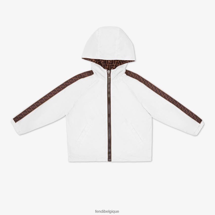 vêtements Fendi coupe-vent junior réversible avec logo blanc enfants 8X8J2J2926 Fendi Sac
