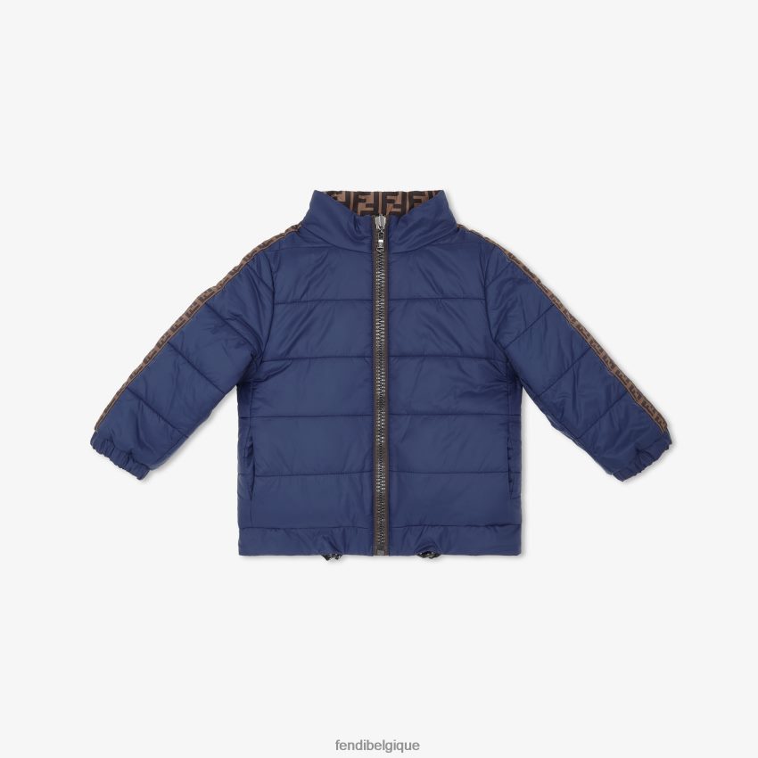 vêtements Fendi doudoune réversible bleu marine avec logo mode enfants 8X8J2J2936 Fendi Belgique