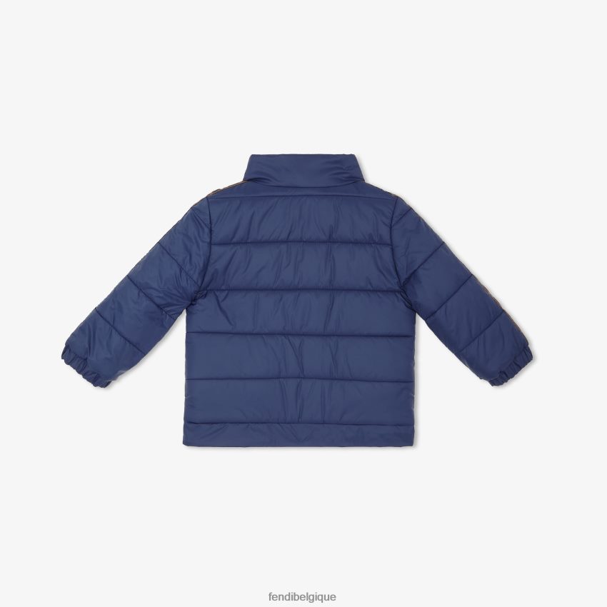 vêtements Fendi doudoune réversible bleu marine avec logo mode enfants 8X8J2J2936 Fendi Belgique