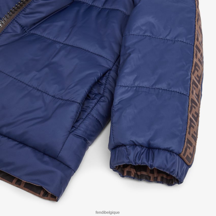 vêtements Fendi doudoune réversible bleu marine avec logo mode enfants 8X8J2J2936 Fendi Belgique