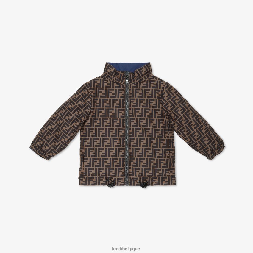 vêtements Fendi doudoune réversible bleu marine avec logo mode enfants 8X8J2J2936 Fendi Belgique