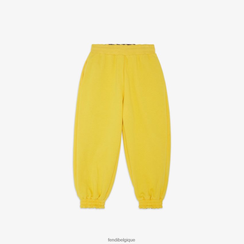 vêtements Fendi pantalon réversible en polaire et nylon ff jaune enfants 8X8J2J2884 Fendi Sac