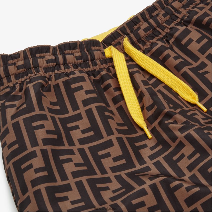 vêtements Fendi pantalon réversible en polaire et nylon ff jaune enfants 8X8J2J2884 Fendi Sac