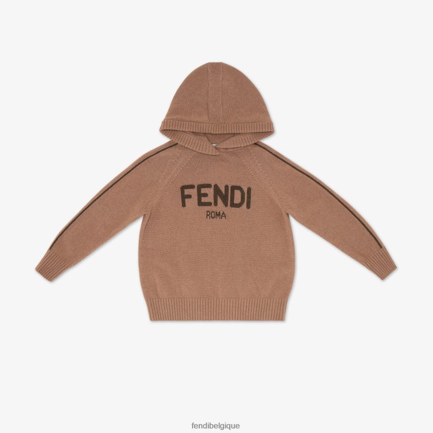 vêtements Fendi pull junior pur cachemire caramel mode enfants 8X8J2J2880 Fendi Lunette De Soleil