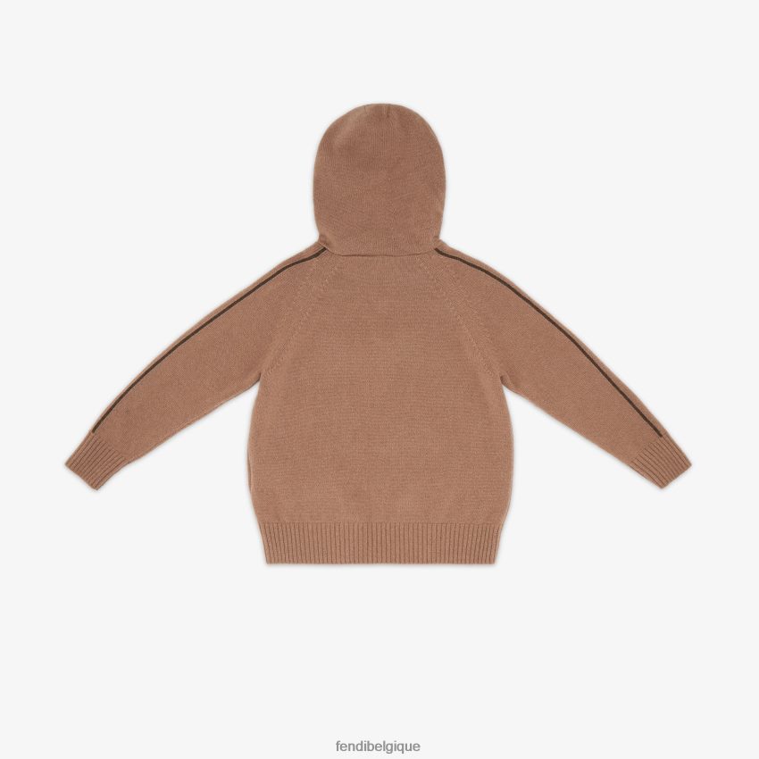 vêtements Fendi pull junior pur cachemire caramel mode enfants 8X8J2J2880 Fendi Lunette De Soleil