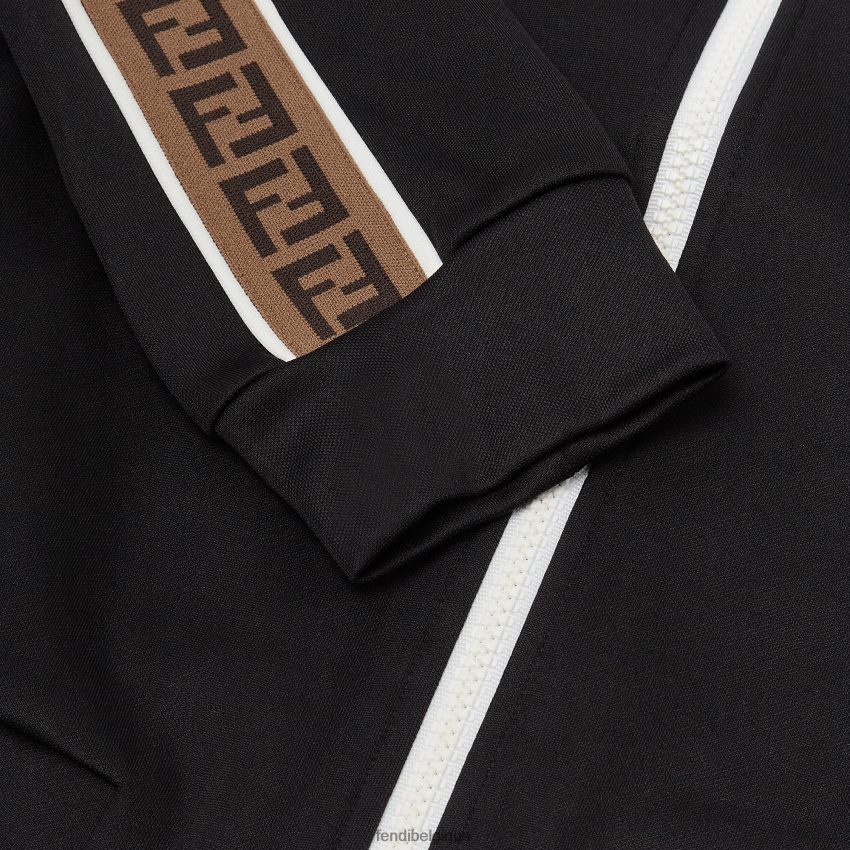 vêtements Fendi sweat junior en tissu technique noir enfants 8X8J2J2948 Fendi Belgique