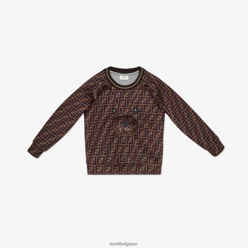 vêtements Fendi sweat-shirt junior en néoprène avec ours en peluche mode enfants 8X8J2J2939 Fendi Belgique