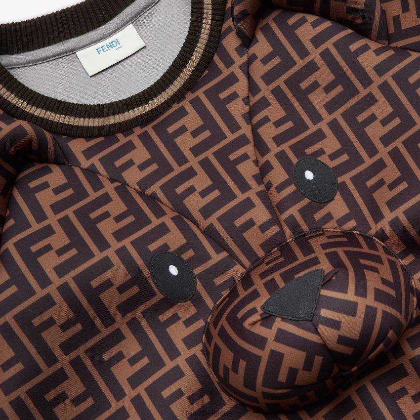 vêtements Fendi sweat-shirt junior en néoprène avec ours en peluche mode enfants 8X8J2J2939 Fendi Belgique